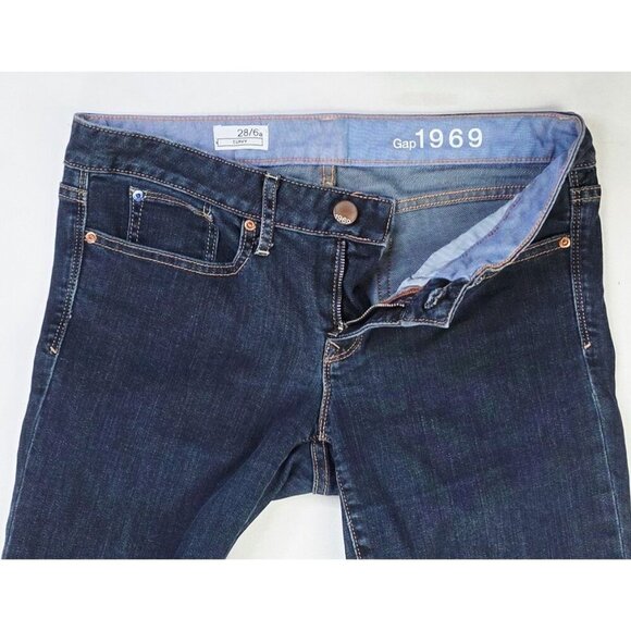 Gap 1969 26X30 Size 28/6A Women Curvy Bootcut Low Rise Blue Denim 5 Pocket Jeans - Picture 12 of 12